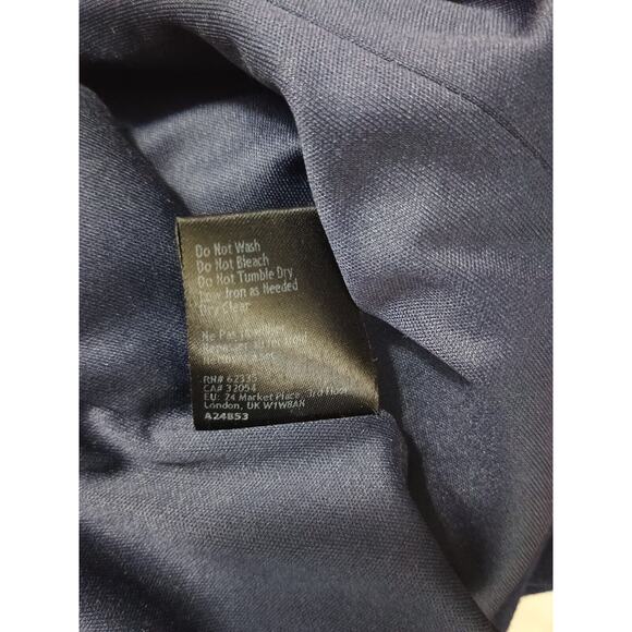 Anthropologie BHLDN Gown Women 8 Blue London Crepe Tie Back Slit Glam Maxi Dress - Picture 4 of 15